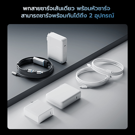 สายชาร์จเร็ว CUKTECH รุ่น C2C515 AI CHARGING สีดำ 2 พอร์ต USB-C ยาว 1.35 เมตร (เทคโนโลยีชาร์จเร็ว PD3.0 PPS)_8